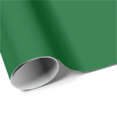 Papier Cadeau Elegant Forest Green Minimal Wrapping Paper Roll (Coin rond)