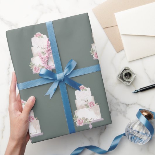 Papier Cadeau Elégant gâteau gris à trois niveaux (Cadeaux)