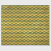 Papier Cadeau Élégant Géométrique Vert Noël Arbre vacances (Plat)