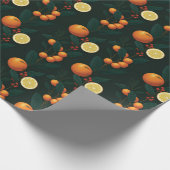 Papier Cadeau Elegant Gift Wrap w/ citrus, berries & botanicals (Coin)