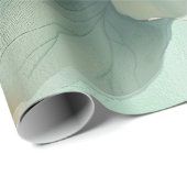 Papier Cadeau Elegant Gold and Emerald Poppy Wedding Wrapping  (Coin rond)