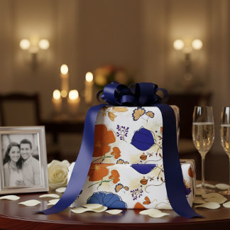 Papier Cadeau Elegant Gold & Bold Floral