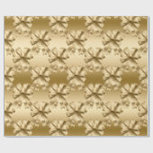 Papier Cadeau Élégant Gold Bows Glam Noël (Plat)