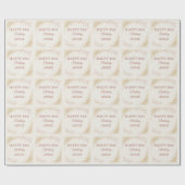 Papier Cadeau Elegant Gold Glitter 80th Birthday (Plat)