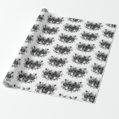 Papier Cadeau Élégant Goth Romantique (Déroulé)