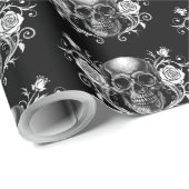 Papier Cadeau Élégant Goth Romantique (Coin rond)