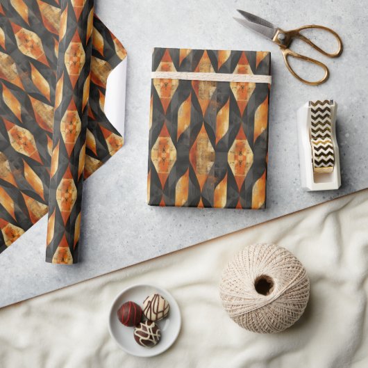 Papier Cadeau Élégant graphique en cuivre rouille : Simplicité r (Artisanat)