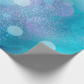 Papier Cadeau Élégant Green Bokeh Art Parties scintillant Sparkl (Coin)