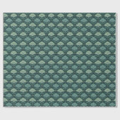 Papier Cadeau Elegant Green Botanical Pattern (Plat)