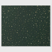 Papier Cadeau Élégant Green Gold Noël (Plat)