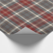 Papier Cadeau Elegant Grey | Red | À damiers Plaid beige (Coin)