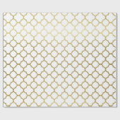 Papier Cadeau Elégant Hexagon d'or Abstrait Mariage Motif Wrap (Plat)