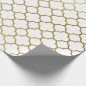 Papier Cadeau Elégant Hexagon d'or Abstrait Mariage Motif Wrap (Coin)