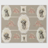 Papier Cadeau Elegant Holiday Puppy Wrapping Paper (Customize) (Plat)