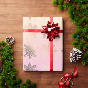 Papier Cadeau Élégant hologramme motif de flocon de Noël