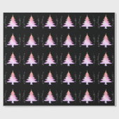 Papier Cadeau Élégant holographe motif de sapin de Noël (Plat)