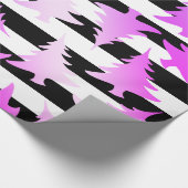 Papier Cadeau Élégant holographe motif de sapin de Noël (Coin)