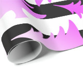 Papier Cadeau Élégant holographe motif de sapin de Noël (Coin rond)