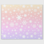 Papier Cadeau Élégant holographique motif de flocon de neige de (Plat)