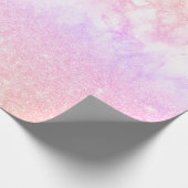 Papier Cadeau Élégant holographique rose or parties scintillant  (Coin)