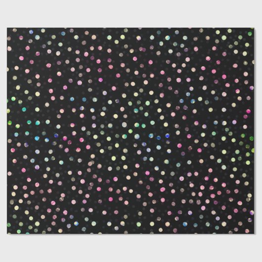 Papier Cadeau Elégant Iridescente Parties scintillant points Des (Plat)