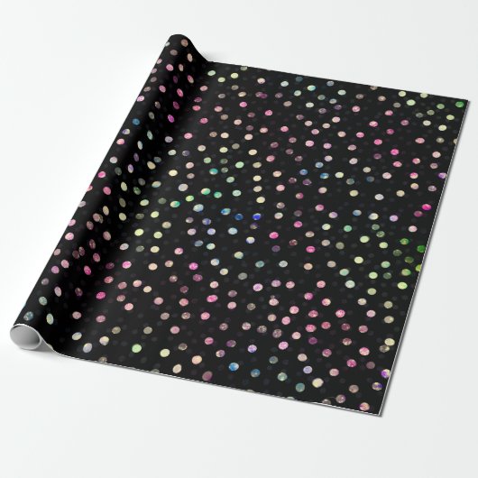 Papier Cadeau Elégant Iridescente Parties scintillant points Des (Déroulé)