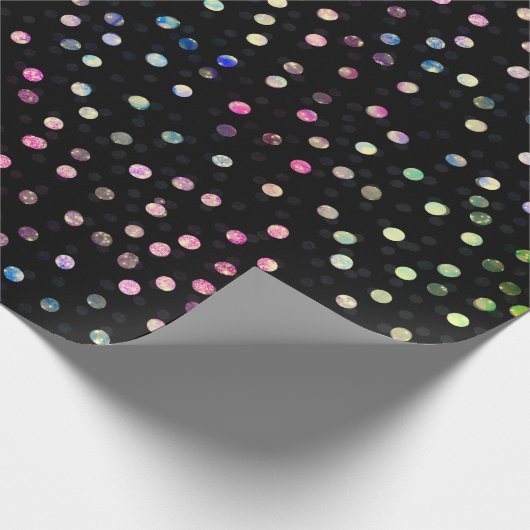 Papier Cadeau Elégant Iridescente Parties scintillant points Des (Coin)