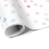 Papier Cadeau Elégant Iridescente Parties scintillant points Des (Coin rond)