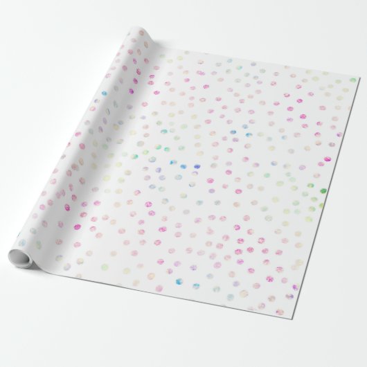 Papier Cadeau Elégant Iridescente Parties scintillant points Des (Déroulé)