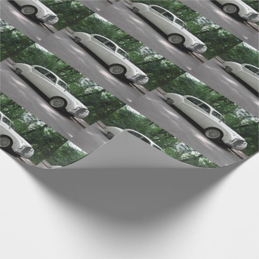 Papier Cadeau Elégant Jaguar blanc MK IX (Coin)