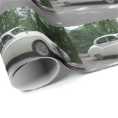 Papier Cadeau Elégant Jaguar blanc MK IX (Coin rond)