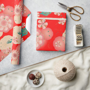 Papier Cadeau Elégant jardin de printemps ornemental Floral