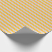 Papier Cadeau Élégant Jaune Doux Gris clair rayures (Coin)