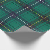 Papier Cadeau Élégant Jours de Noël Plaid Rustique Tartan (Coin)