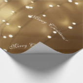 Papier Cadeau Élégant Joyeux Noël String de lumières Festif (Coin)