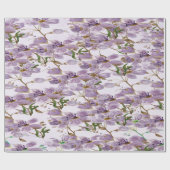 Papier Cadeau Elegant Lavender Bloom Wrapping Paper Roll (Plat)