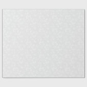 Papier Cadeau Elegant Light Gray Botanical Floral Pattern (Plat)