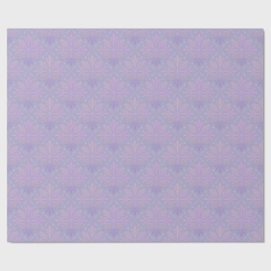 Papier Cadeau Elegant Lilac Snowflake Christmas Pattern (Plat)