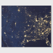 Papier Cadeau Elégant luxe or & bleu (Plat)