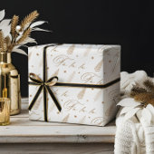 Papier Cadeau Elégant Luxe Vacances Forêt À feuillage persistant