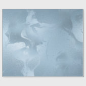 Papier Cadeau Élégant marbre bleu frais et moderne (Plat)