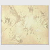 Papier Cadeau Élégant marbre doré moderne (Plat)