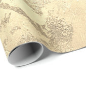 Papier Cadeau Élégant marbre doré moderne (Coin rond)