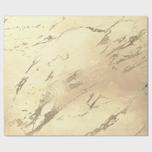Papier Cadeau Élégant marbre doré moderne (Plat)