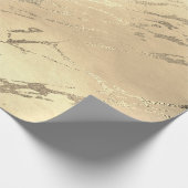 Papier Cadeau Élégant marbre doré moderne (Coin)
