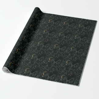 Papier Cadeau Élégant marbre noir : Arrière - plan texturé