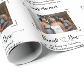 Papier Cadeau Élégant Mariage Africain Thanksgiving À Bridesmaid (Coin rond)