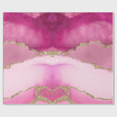 Papier Cadeau Élégant Mariage en pierre d'âge rose or (Plat)