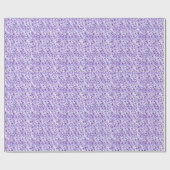 Papier Cadeau Élégant Mariage Violets (Plat)