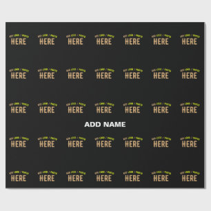 PAPIER CADEAU ÉLÉGANT MARQUE NOIRE PERSONNALISABLE VERIFIEE MODE